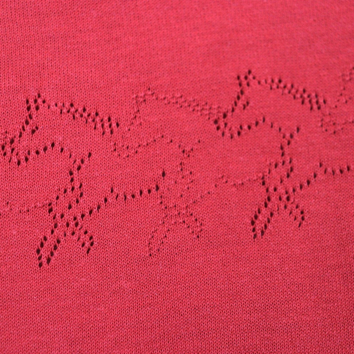 Hermes Cotton Perforated Hose Crew Neck Short Sleeve Knit Red S — view 4
