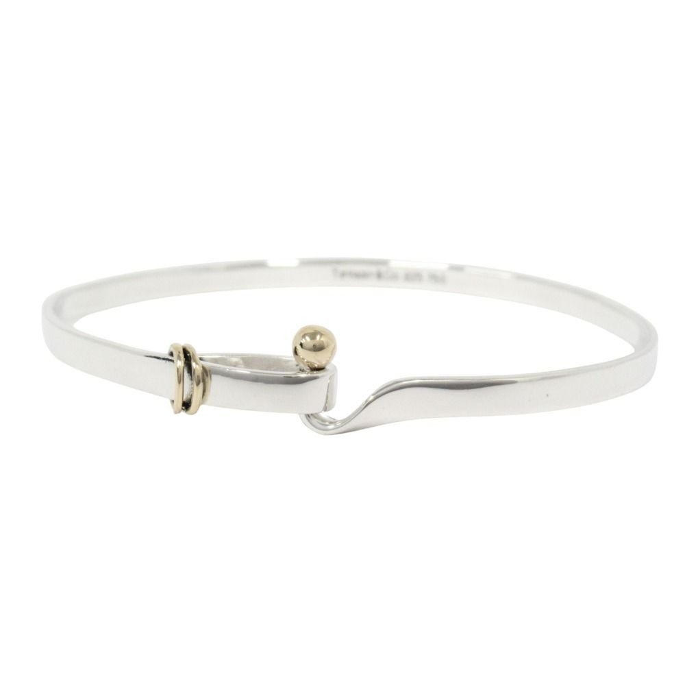 Tiffany & Co Polished 18k Combination Hook Eye Bangle Bracelet