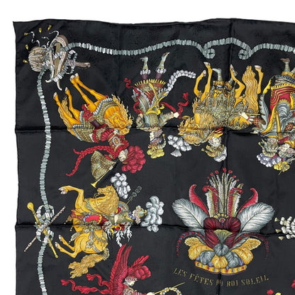 Hermes Scarf Silk Carre 90 les Fetes du Roi Soleil Celebration of the Sun King — view 2