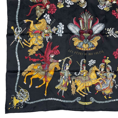 Hermes Scarf Silk Carre 90 les Fetes du Roi Soleil Celebration of the Sun King — view 4
