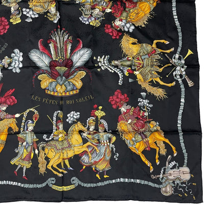 Hermes Scarf Silk Carre 90 les Fetes du Roi Soleil Celebration of the Sun King — view 5