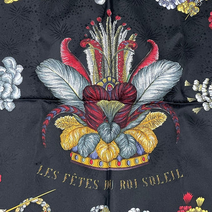 Hermes Scarf Silk Carre 90 les Fetes du Roi Soleil Celebration of the Sun King — view 6
