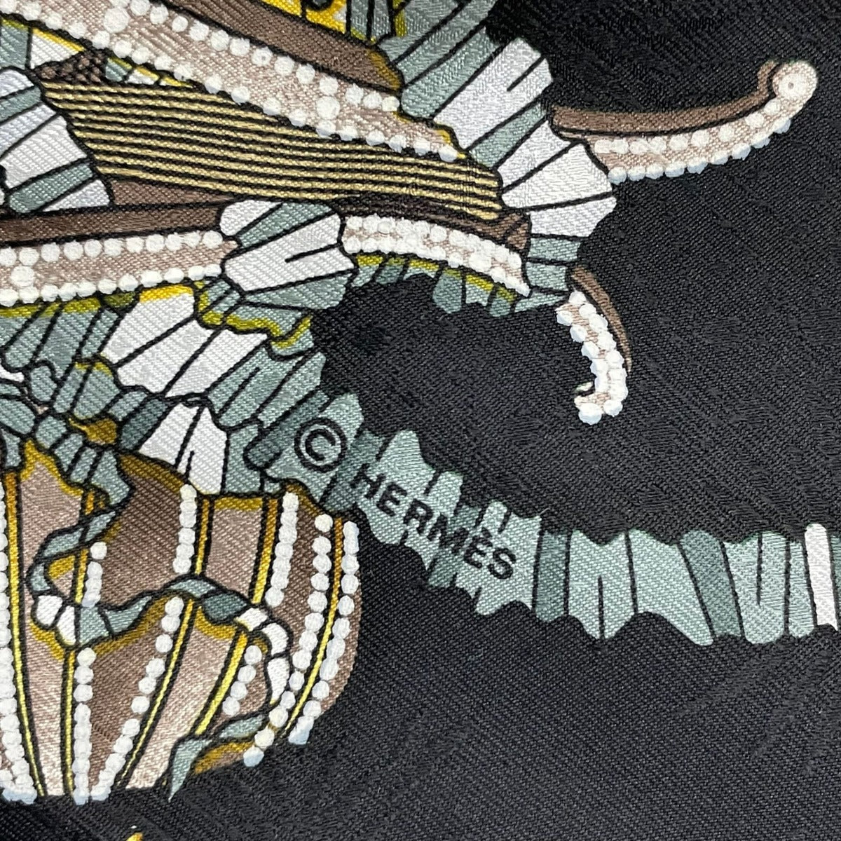 Hermes Scarf Silk Carre 90 les Fetes du Roi Soleil Celebration of the Sun King — view 9