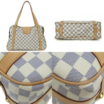Louis Vuitton Tote Bag Stresa PM N42220 Damier Azure Nubuck White Gold Hardware