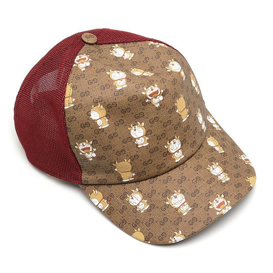 Gucci Doraemon Cap Brown and Red