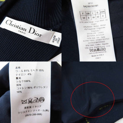 Christian DIOR 5a21617a1161 Wool Mohair Runway Worn Check Flared Knit Dress