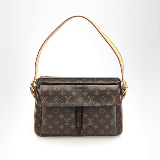Louis Vuitton Monogram Vivacite GM Semi-Shoulder Bag Brown