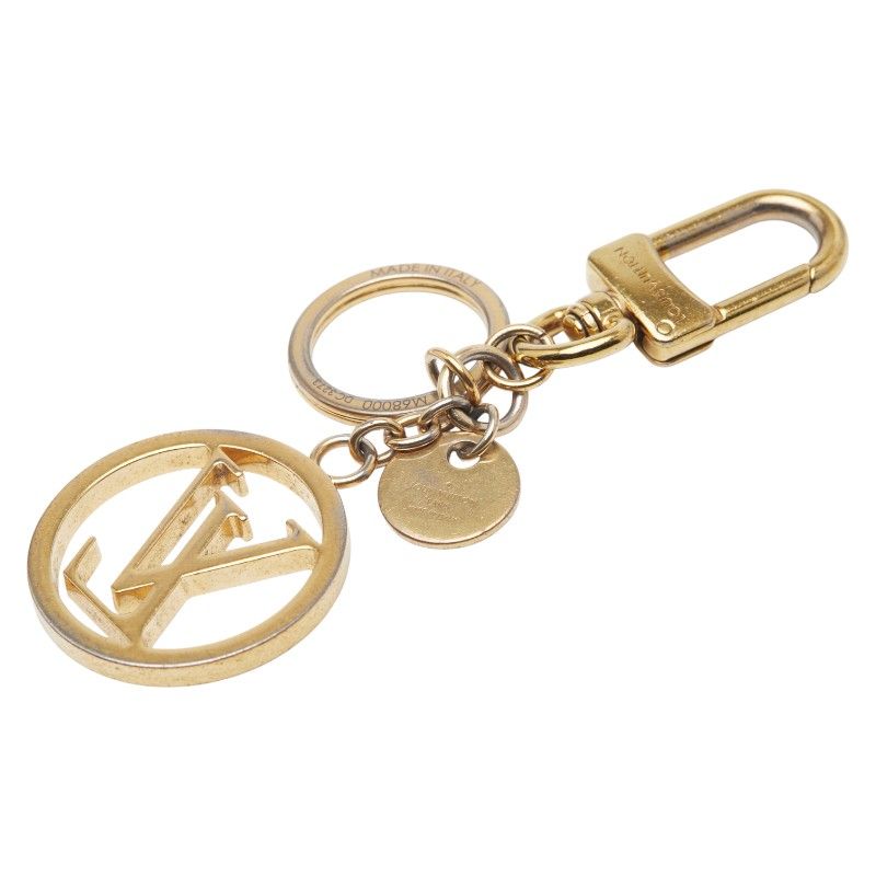 Louis Vuitton LV Circle Key Holder Back Charm M68000 Gold Plated Ladies Louis