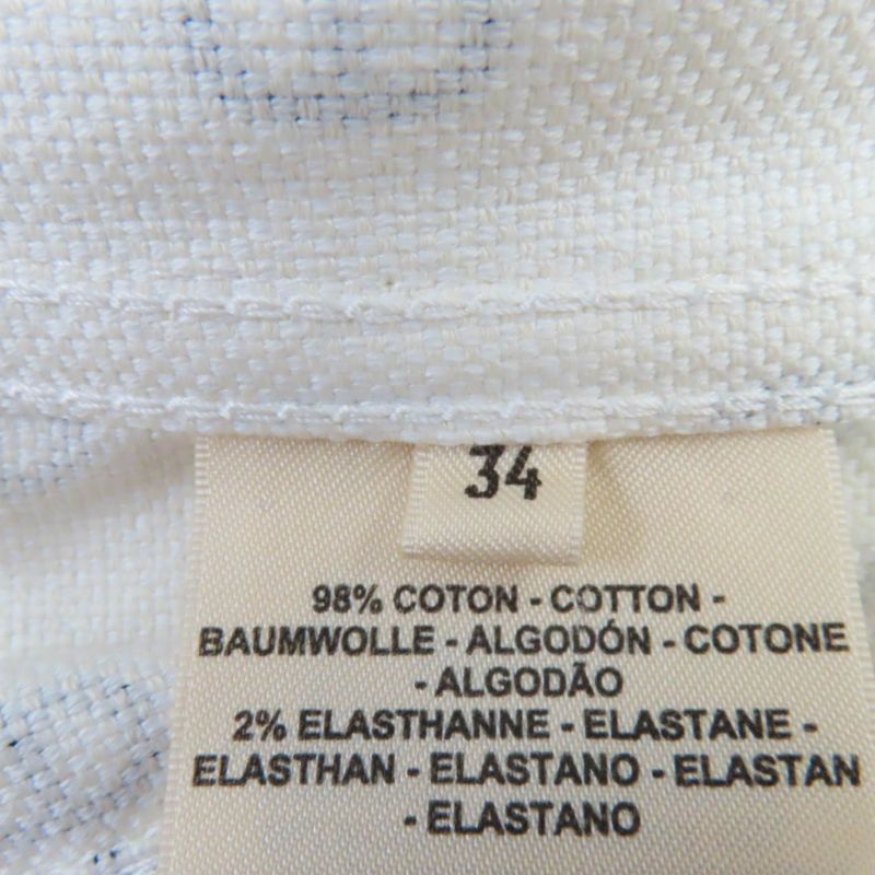 Hermes 23SS Chaine D'ancre All Over Print With Serie Buttons Denim Jacket White