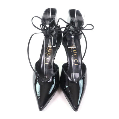 Gucci 721045 Pointed Toe Patent Leather Pumps Black 36 With Box And Storage Bag