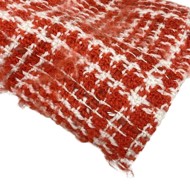 Chanel Coat Size 38 M Women's P07620 Red And White Tweed / Coco Mark / Long