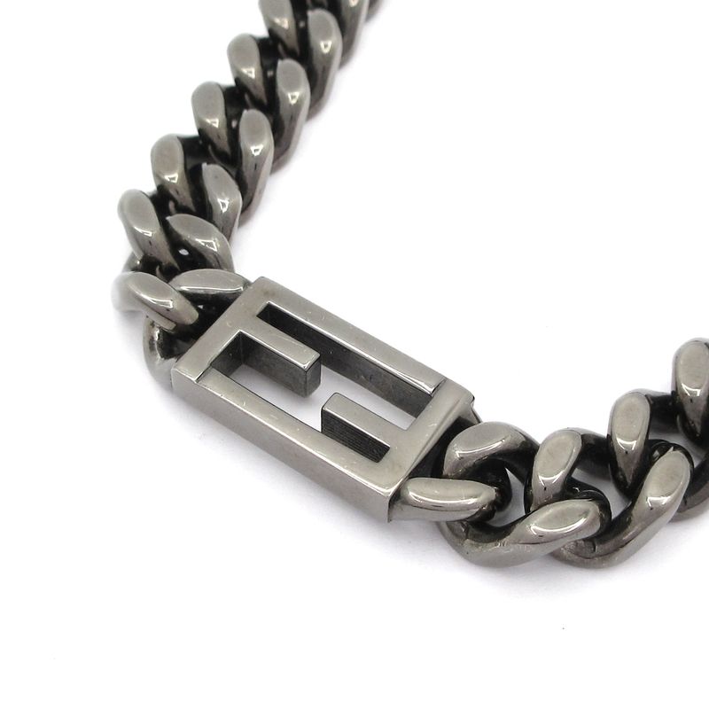 Fendi Necklace Baguette Black Chain