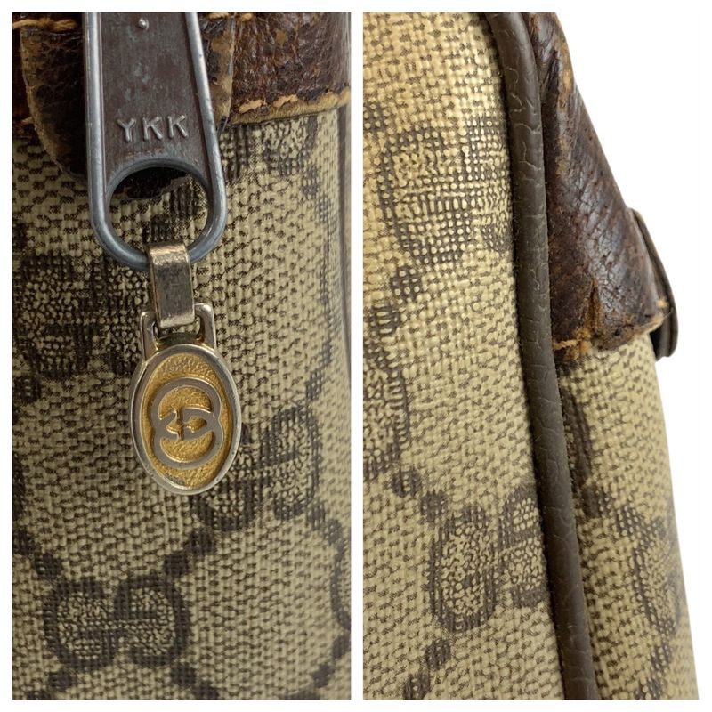 Gucci Vintage Sherry Line Old Gucci GG Supreme Canvas Clutch Bag Second Bag Men