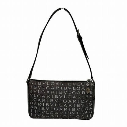 Bvlgari Logo Canvas Mini Shoulder Bag Black White