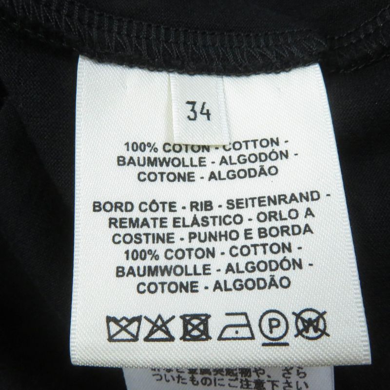 Hermes 2021ss 100% Cotton Front Silk Design Short Sleeve Dress Black 34 Made In