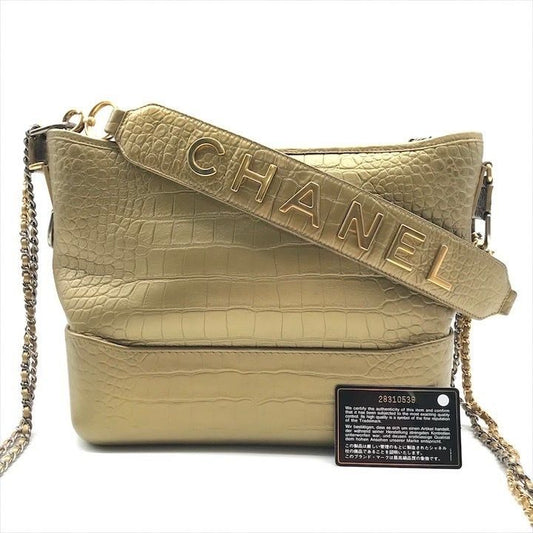 Chanel CC Logo Limited Edition Croco Shoulder Bag