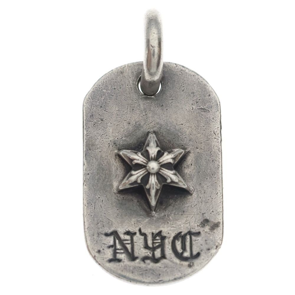 Chrome Hearts Raised Dogtag Dog Tag Nyc Limited Star Charm Silver Necklace Top