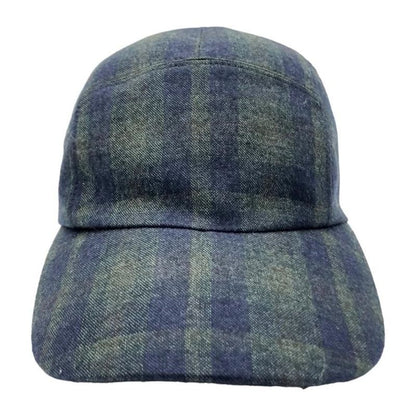 12169 Hermes Casket Nevata Punk Corrige Wool Check Cap Hat