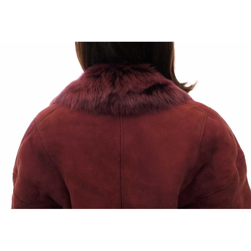 Loewe Coat Jacket Jkt Outerwear Women Leather Red Brown — view 7