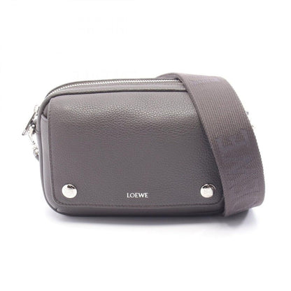 Loewe Shoulder Bag Pebble Small Dark Gray Leather