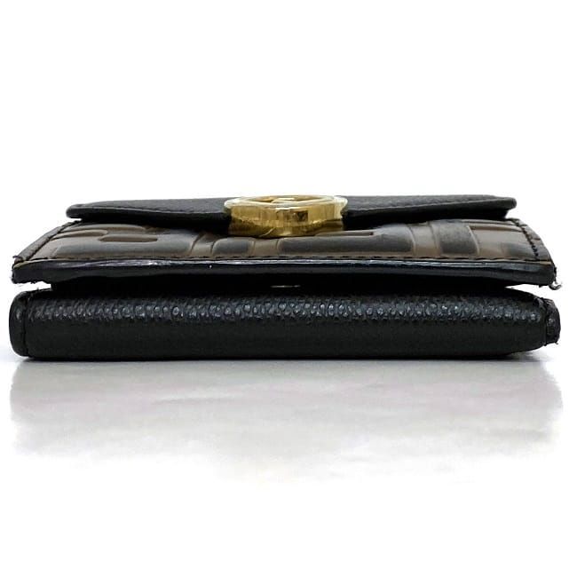Fendi Trifold Wallet Black Brown Fize 8m0395