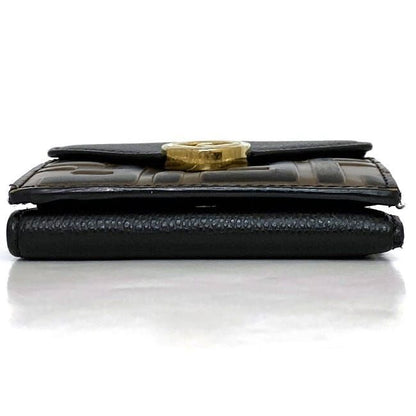 Fendi Trifold Wallet Black Brown Fize 8m0395