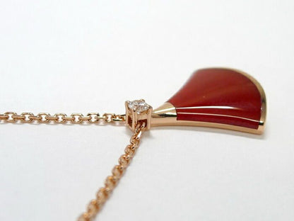 Bvlgari DIVA Dream Necklace 750pg 18K Pink Gold Pink Gold Diamond Carnelian