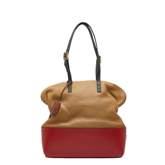 Fendi Selleria 8 Bn232 Red Brown Leather