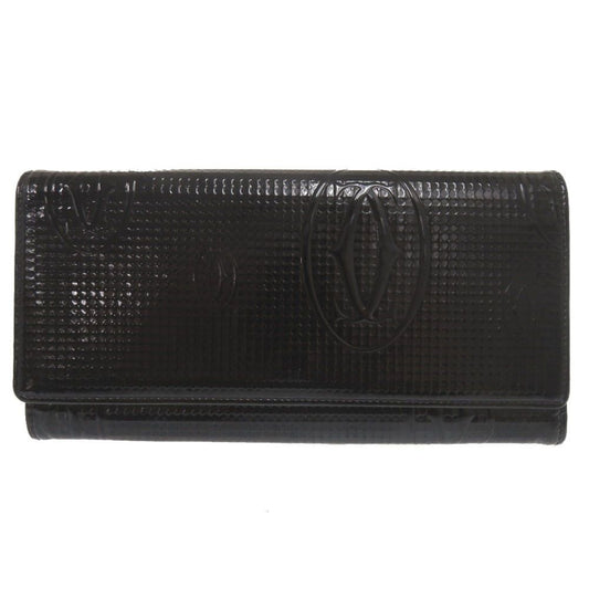 Cartier Happy Birthday Patent Leather Black Wallet