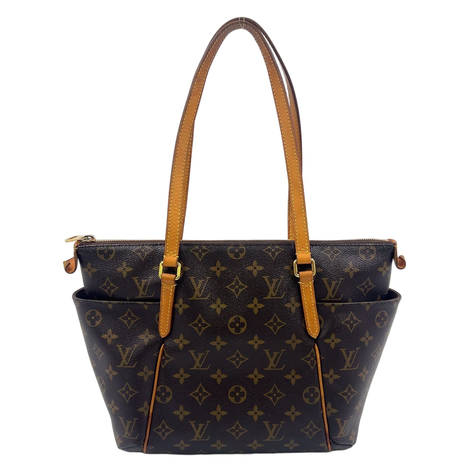 Louis Vuitton Totally PM Monogram Leather Brown Tote Gold