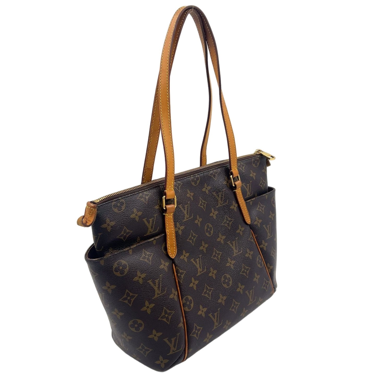 Louis Vuitton Totally PM Monogram Leather Brown Tote Gold — view 2