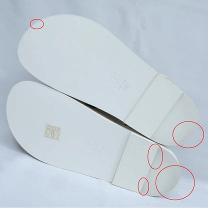 Chanel Velcro Comfort Sandals CC Mark Off White Black 38C — view 8