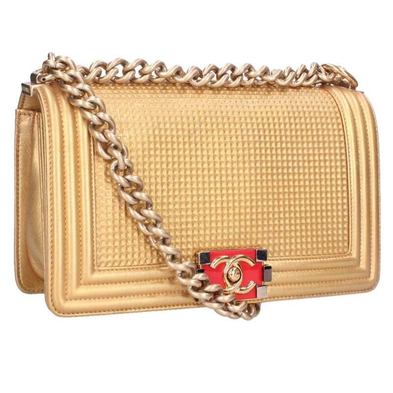 Chanel Boy 25 Lambskin Chain Shoulder Bag