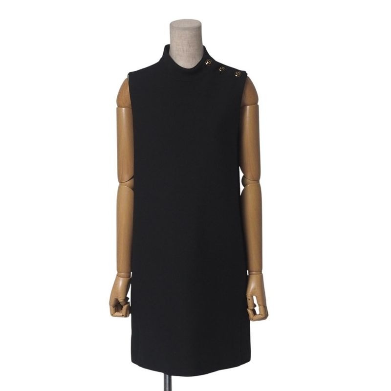 Christian Dior Dress Size 38 CD Logo Button Sleeveless