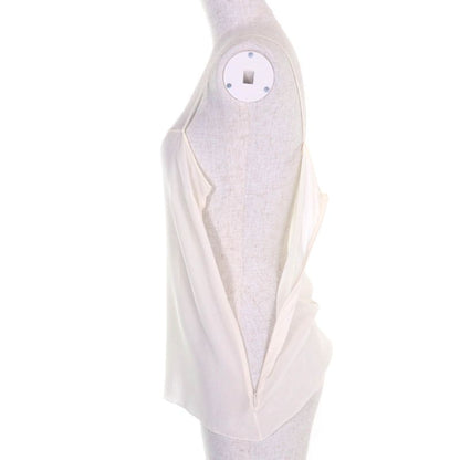 Christian DIOR 051b27a8648 Mesh Shirt Ensemble With 100% Silk Inner Ivory Made