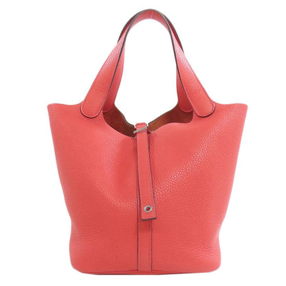 Hermes Picotin Lock MM Silver Hardware Handbag Taurillon Cles Mance Women