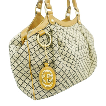 Gucci Tote Diamante Canvas Beige Brown Black Gold — view 2