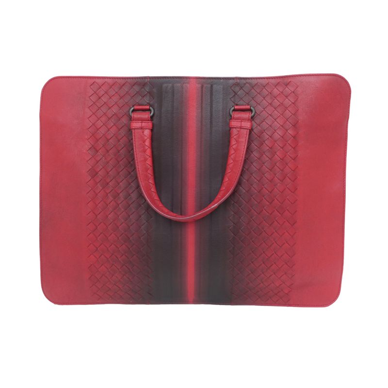 Bottega Veneta Tote Bag Hand Intrecciato Gradient Business Red Men's