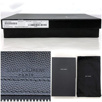 Saint Laurent Folding Long Wallet Black Tgn