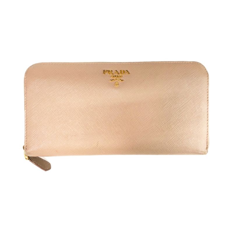 Prada Round Long Wallet Saffiano 1ml506 Pink