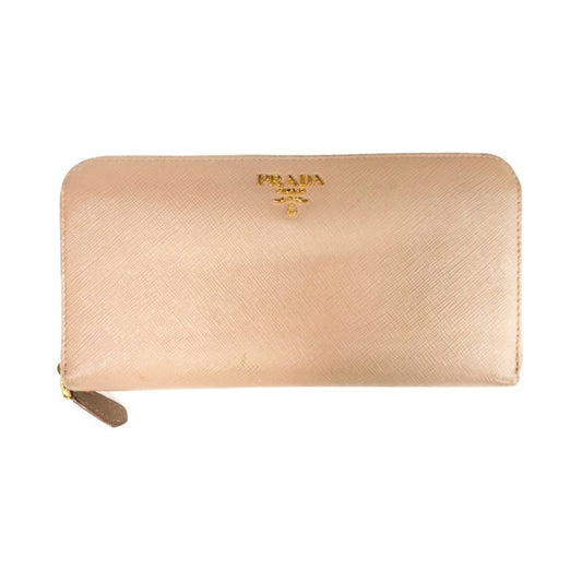 Prada Round Long Wallet Saffiano 1ml506 Pink
