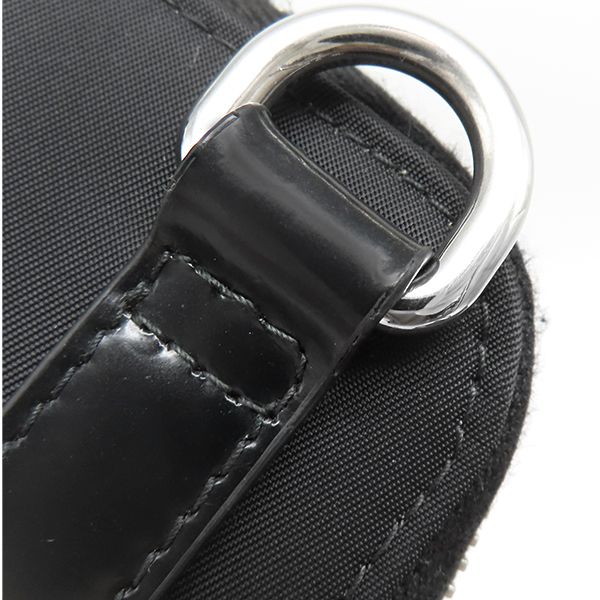Prada Shoulder Bag Re-Nylon Smartphone Case Nylon Leather Black Silver Hardware