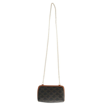 Celine Cuir Triomphe Chain Clutch Shoulder Bag Women