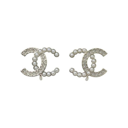 Chanel Earring Coco Mark Abd651 Rhinestone