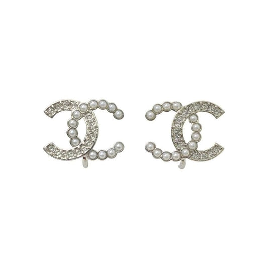 Chanel Earring Coco Mark Abd651 Rhinestone