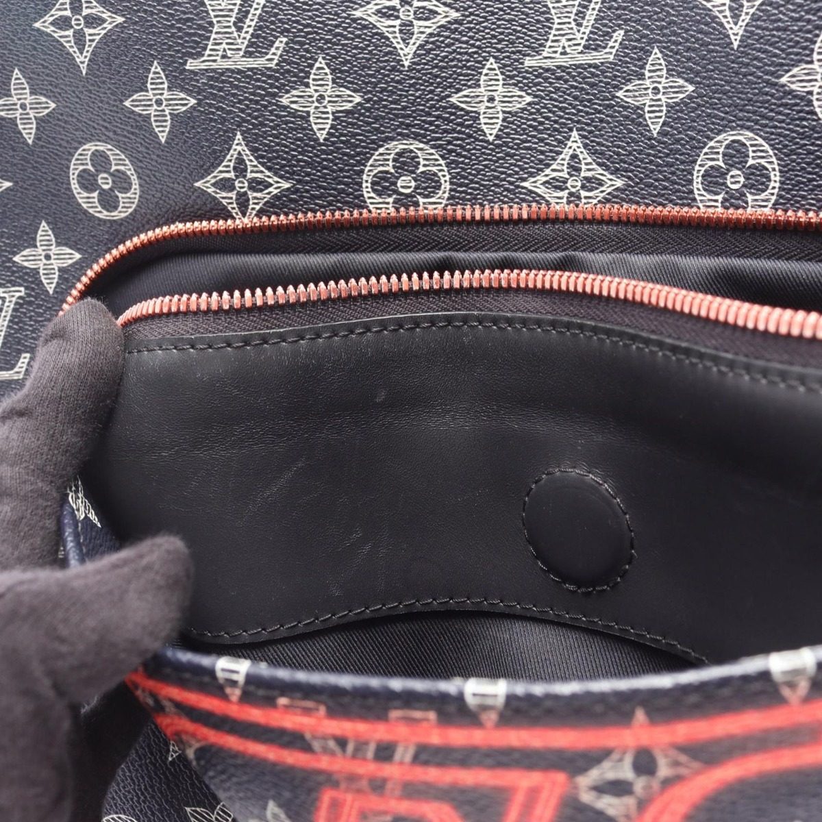 Louis Vuitton Backpack Apollo Upside Down Canvas Leather — view 9