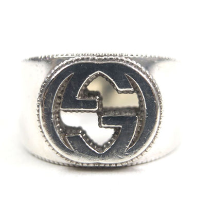 Gucci 479229 Interlocking G Ag925 Ring Silver 21 Made In Italy