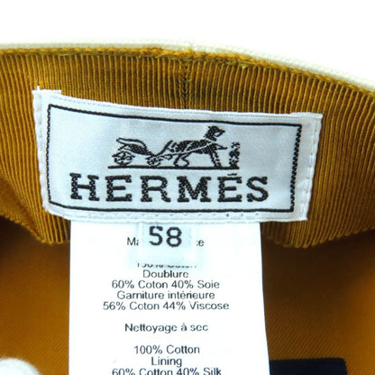 Hermes Vauban 100% Cotton Serie Hardware Attached Casket Ivory 58 Storage With