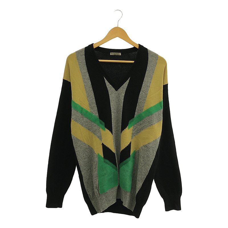 Bottega Veneta | 2015 AW | Thomas Meyer Period Wool Geometric Pattern V-neck