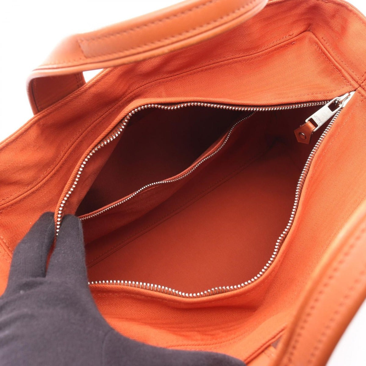 Hermes Tote Acapulco PM Potilon Leather Potiron Brown — view 3